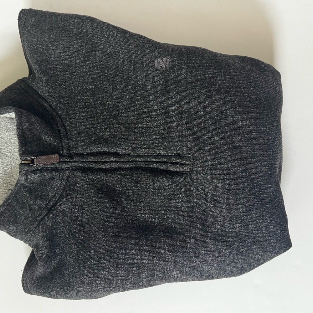 Izod Men's Dark Heather Zip-Up Sweater